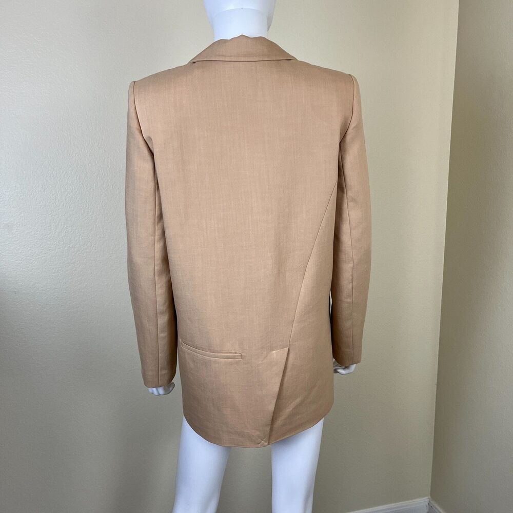 Zara Womens Size XS Beige Oversized Double Breasted Blazer NEW Minimalist Office - Picture 6 of 14